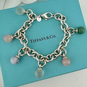 RARE Tiffany & Co. Fasincation Bead Gemstone Bracelet in Sterling Silver